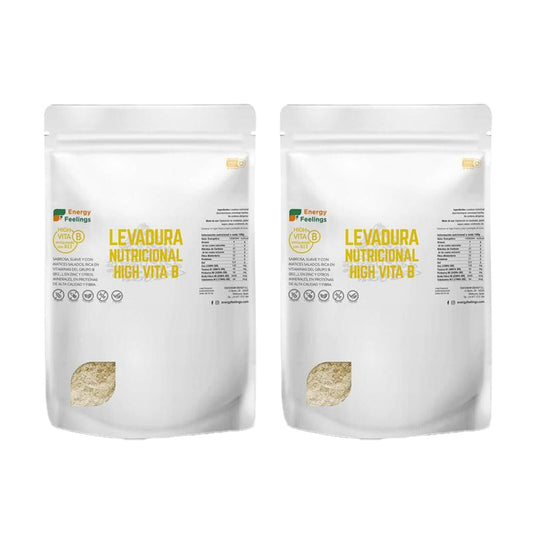 Embalagem de 2 flocos de levedura nutricional com vitamina B12, Energy Feelings, 1 kg