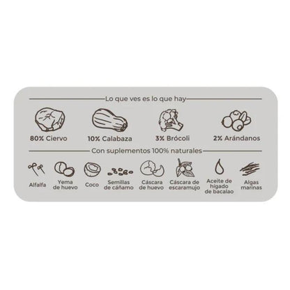 Ração húmida para cães Puromenu Deer Ambrosia Barf 400 g