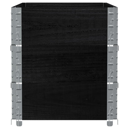 Jardinera De Madera Maciza De Pino Negro 100x50 Cm_3