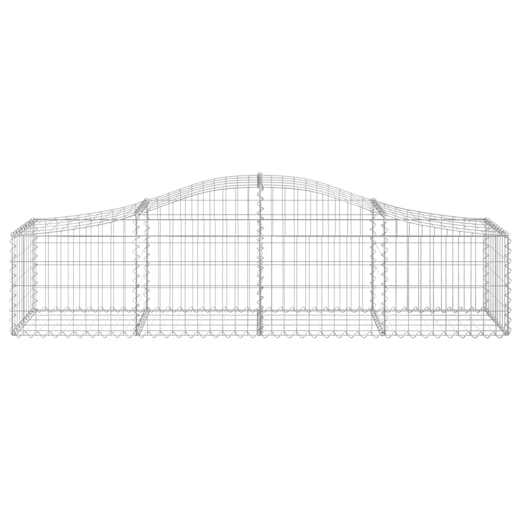 Cestas De Gaviones 13 Uds Forma De Arco Hierro 200x50x40/60 Cm_3