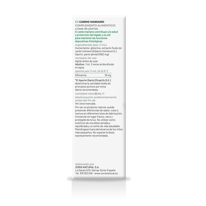 Embalagem de 3 Extratos de Cardo Mariano Soria Natural, 50 ml
