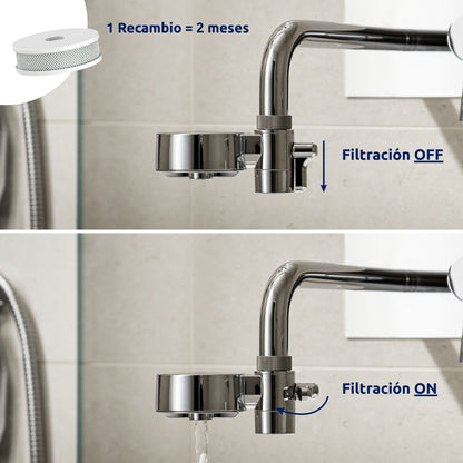 Filtro de água para torneira cromada EcoPro Compact Tapwater