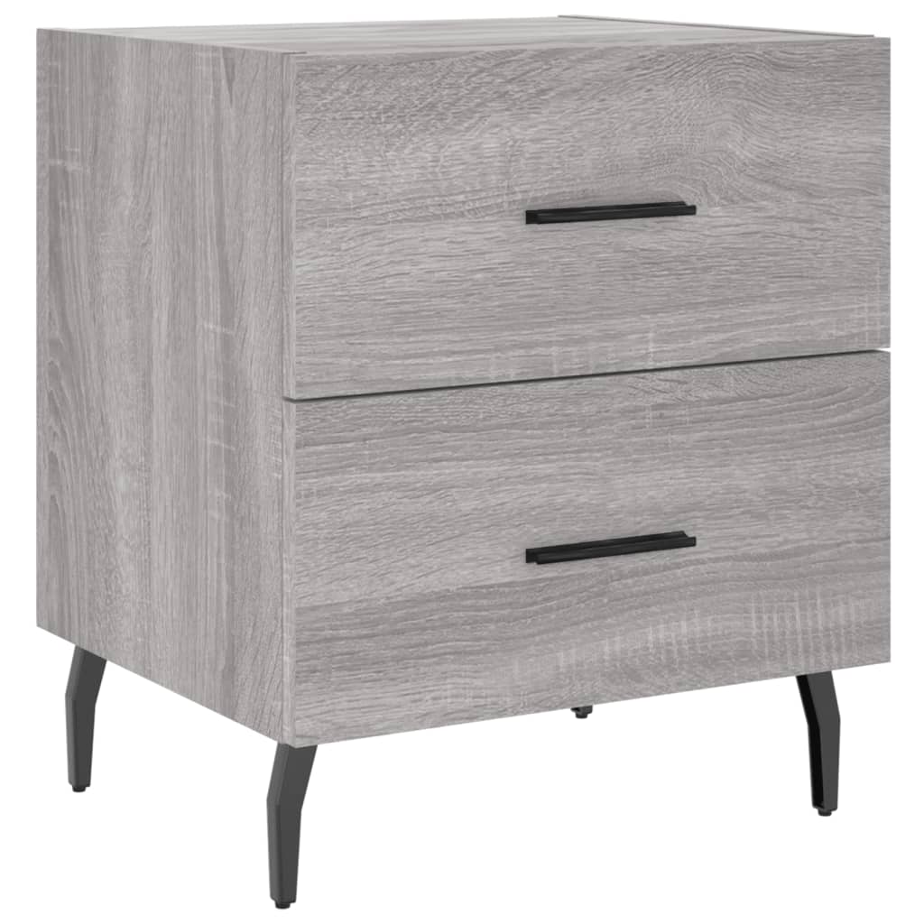 Mesitas Noche 2 Uds Madera Ingeniería Gris Sonoma 40x35x47,5 Cm_3