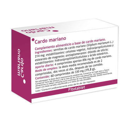 Suplemento alimentar de cardo mariano Eladiet 60 comprimidos 330 mg