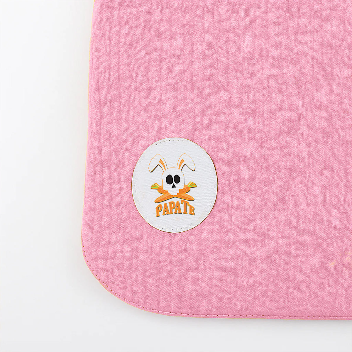 Babero De Algodón Orgánico Rosa_5