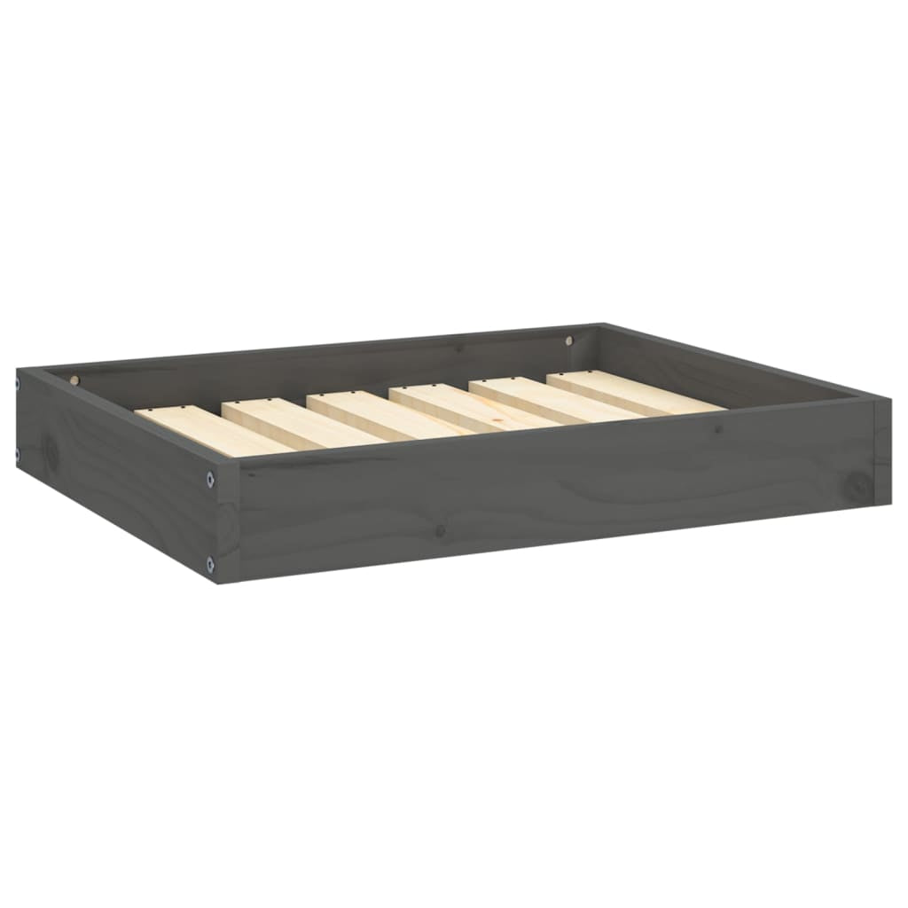 Vidaxl Cama Para Perros Madera Maciza De Pino Gris 61,5x49x9 Cm_0