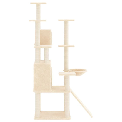 Vidaxl Rascador Para Gatos Con Postes De Sisal Crema 154 Cm_3