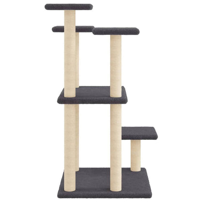 Vidaxl Postes Rascadores Para Gatos Con Plataformas Gris Oscuro 98,5cm_4