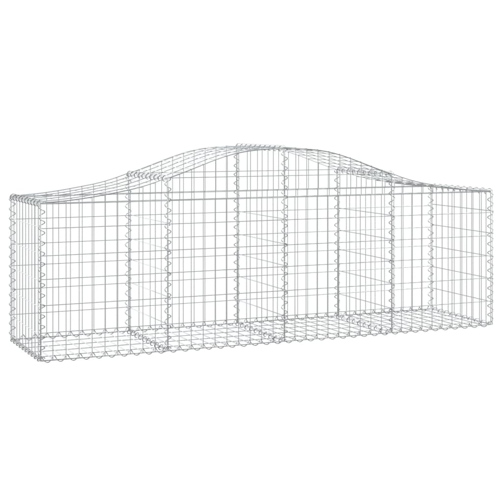 Cestas De Gaviones 12 Uds Forma De Arco Hierro 200x50x60/80 Cm_2
