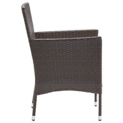 Juego De Comedor Para Jardín De 5 Piezas Marrón / Vetonek_1