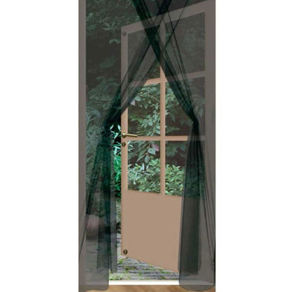 Well Home Juego De 2 Mosquiteras Negras De Poliéster Con Cinta De Velcro - Tamaño 75x220cm_0