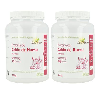 Embalagem de 2x Proteína de Caldo de Osso, Sura Vitasan, 300 g