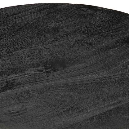 Mesa Auxiliar Madera Maciza De Mango Negra Ø40x40 Cm_3
