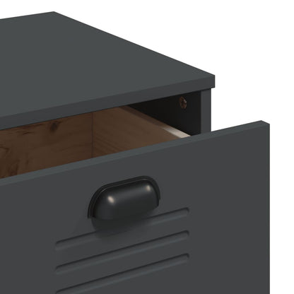 Aparador Alto Viken Madera De Pino Gris Antracita 80x40x190 Cm / Vetonek_3