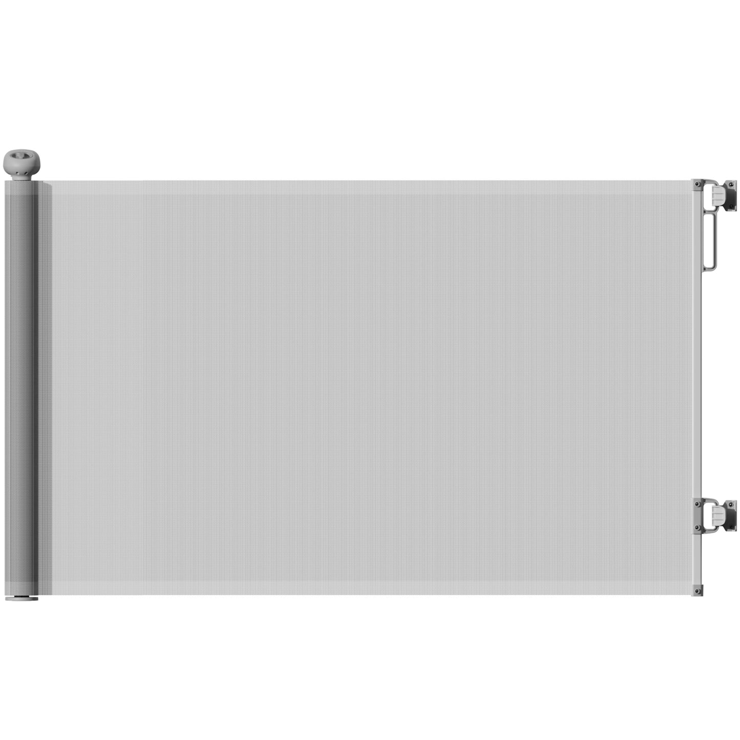 Pawhut Barrera Para Perros Retráctil 0-140 Cm Con Interruptor De Cierre Gris_0