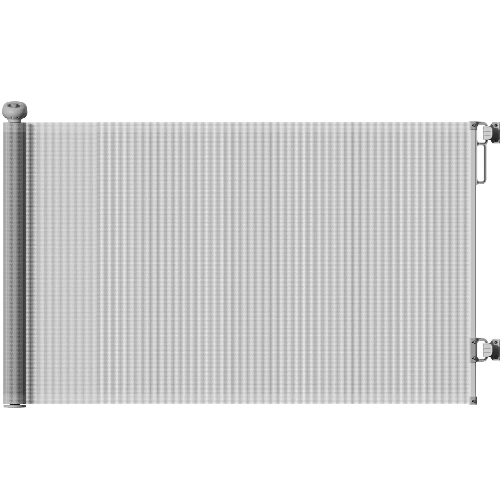 Pawhut Barrera Para Perros Retráctil 0-140 Cm Con Interruptor De Cierre Gris_0