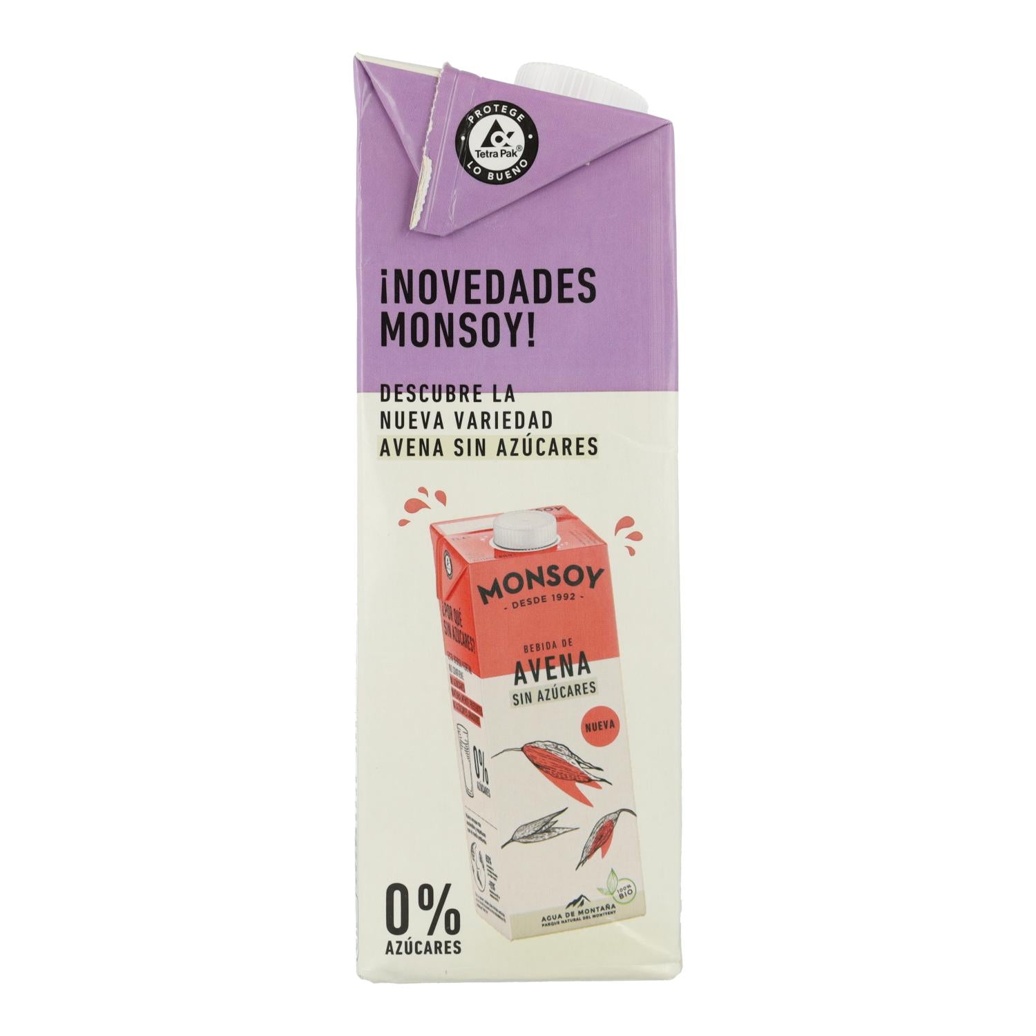 Pack 6 uds Bebida Arroz bio Monsoy 1L
