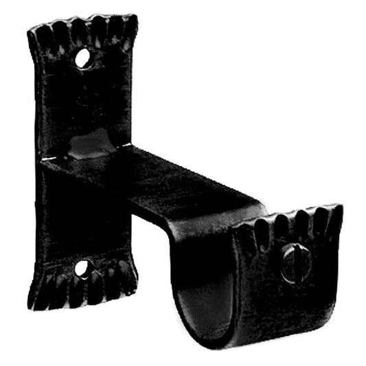 Soporte Central Forja Ø 28 Mm. Negro Juego 2 Piezas_0