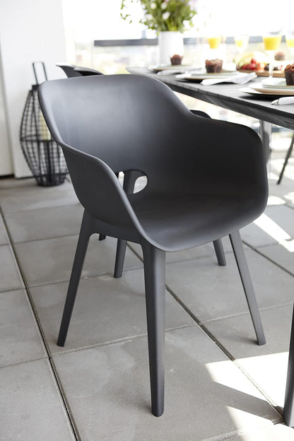 Keter, Conjunto Akola Dos Sillas Jardín Grafito, 56.7x55.8x80.1cm,2 Uds_1