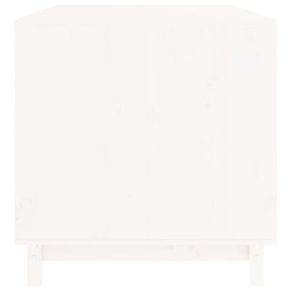 Cama Para Perros Madera Maciza De Pino Blanco 100x70x72 Cm_4