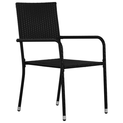 Vidaxl Juego De Comedor Para Jardín 3 Piezas Negro_4