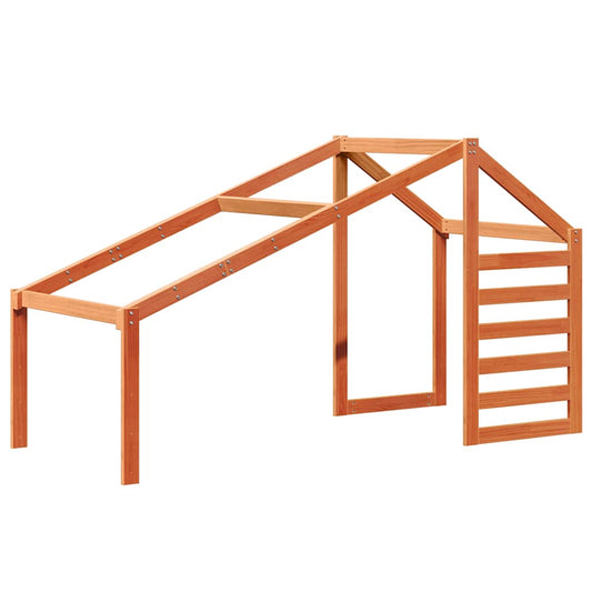 Techo De Cama Infantil Madera Maciza Pino Marrón 188x82x113 Cm_0