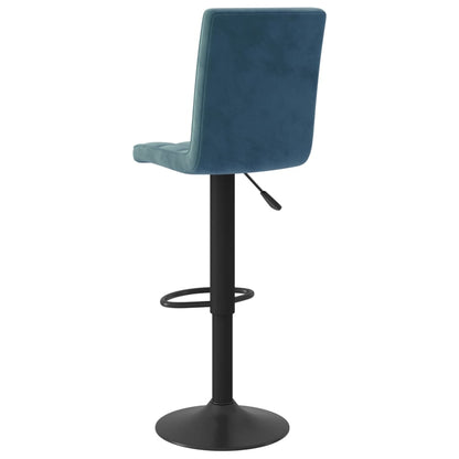Taburete De Cocina De Terciopelo Azul_3