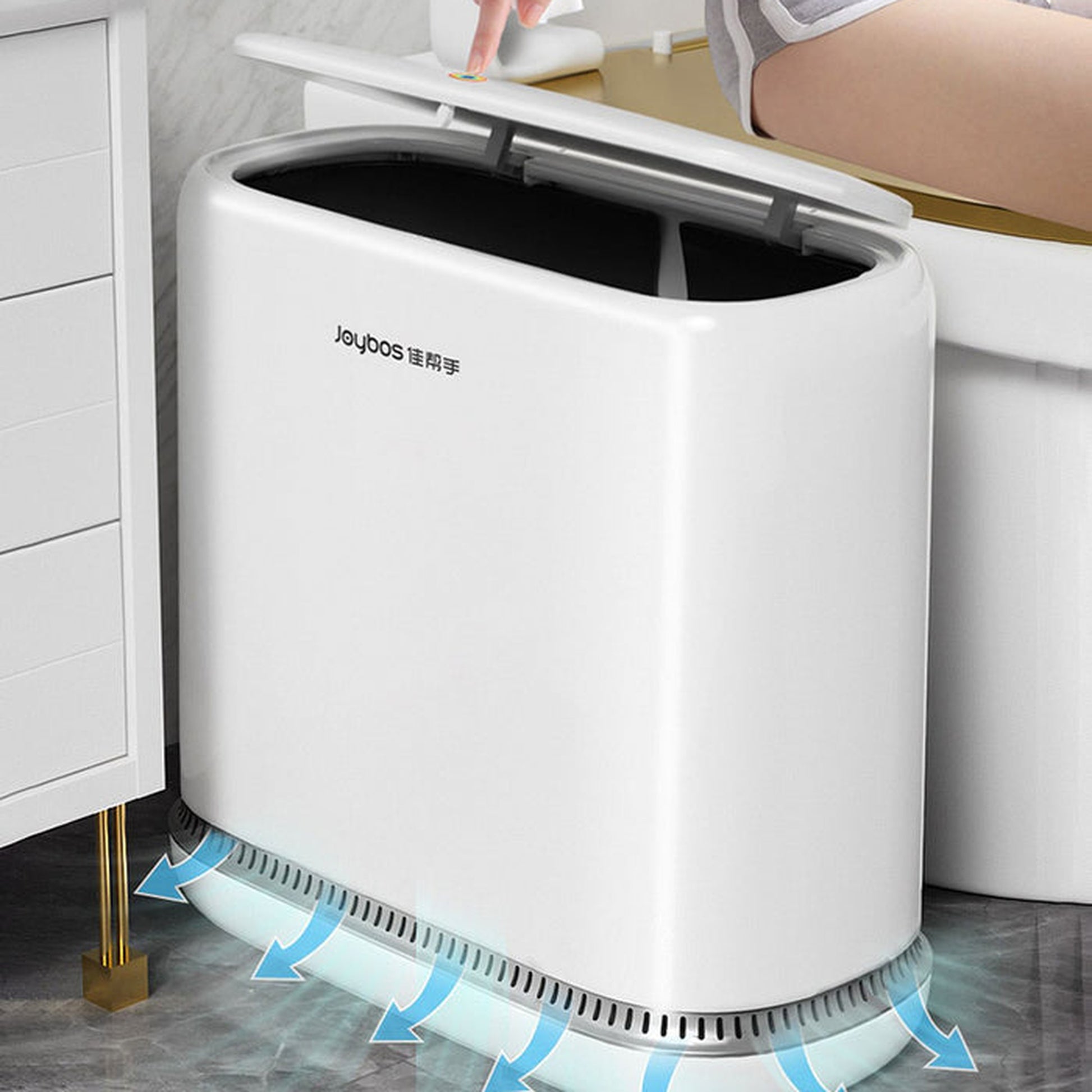 Joybos Cubo Grande Con Ajuste A Presión Blanco 12,5l_4