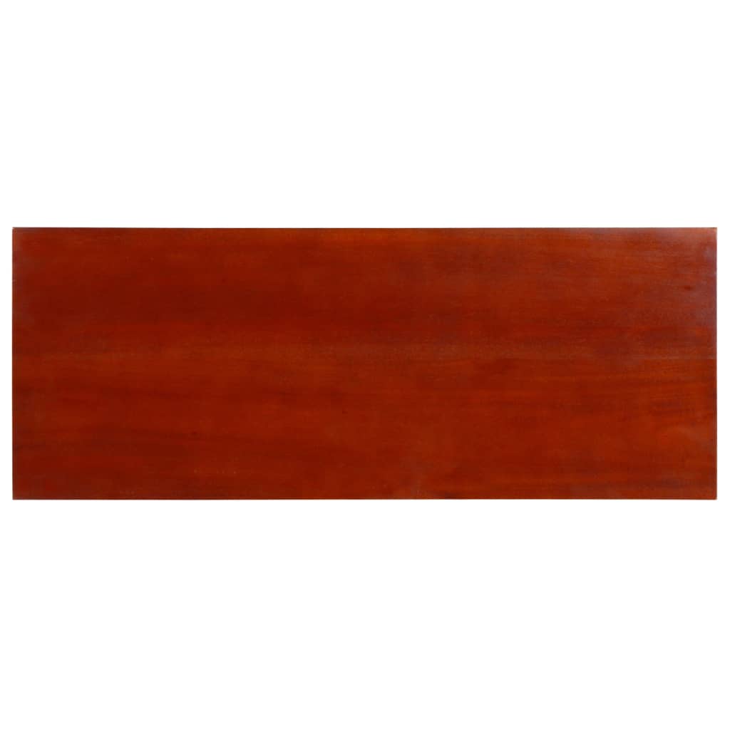 Mesa Consola Clásica De Madera Maciza Caoba Marrón 90x30x75cm_4