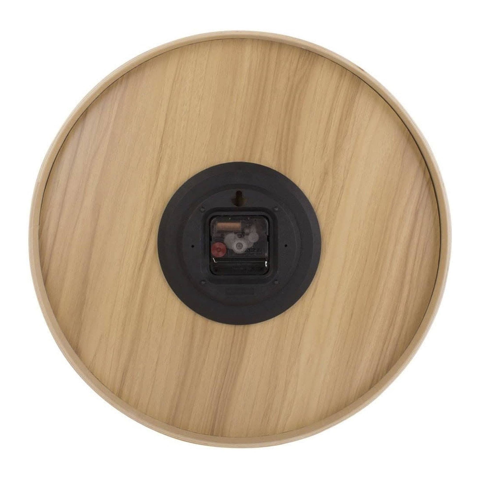 Well Home Reloj De Pared De Madera Aspecto Moderno Color Marrón Oscuro Ø38x5 Cm_2