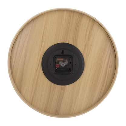 Well Home Reloj De Pared De Madera Aspecto Moderno Color Marrón Oscuro Ø38x5 Cm_2
