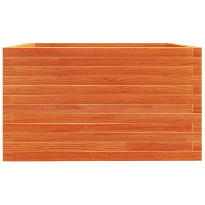 Jardinera Madera Maciza De Pino Marrón Cera 80x80x49,5 Cm_5