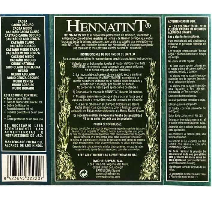 Hennatint Médio Cinza Castanho Radhe 120 Ml Radhe