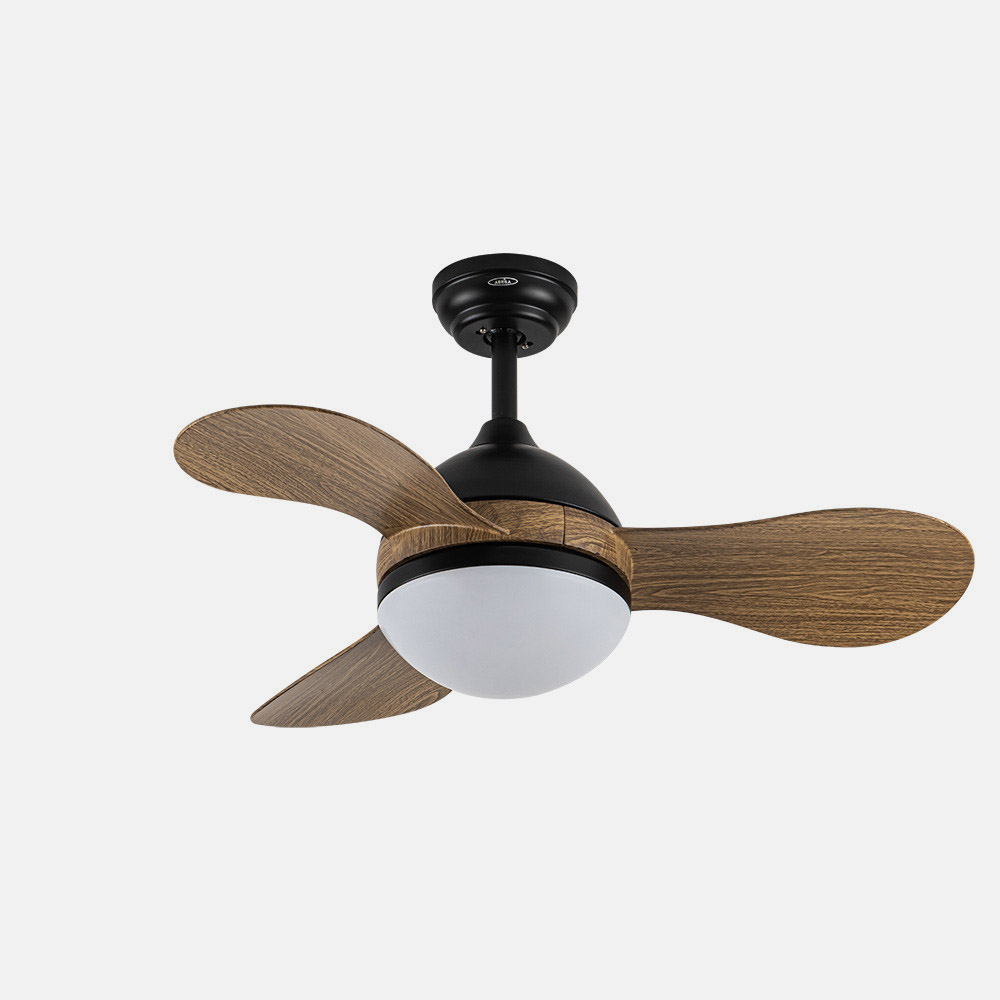Ventilador Dc Solido 24w Negro 3aspas Madera 91d 2640lm 3000k,4000k,6500k Remoto+memoria+temporizador_2