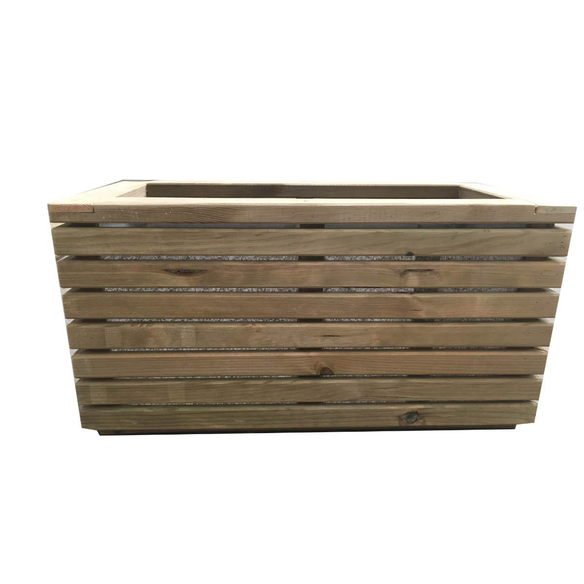 Jardinera Luxe De Madera Tratada Vidahuerto 100x50x50 Cm._2