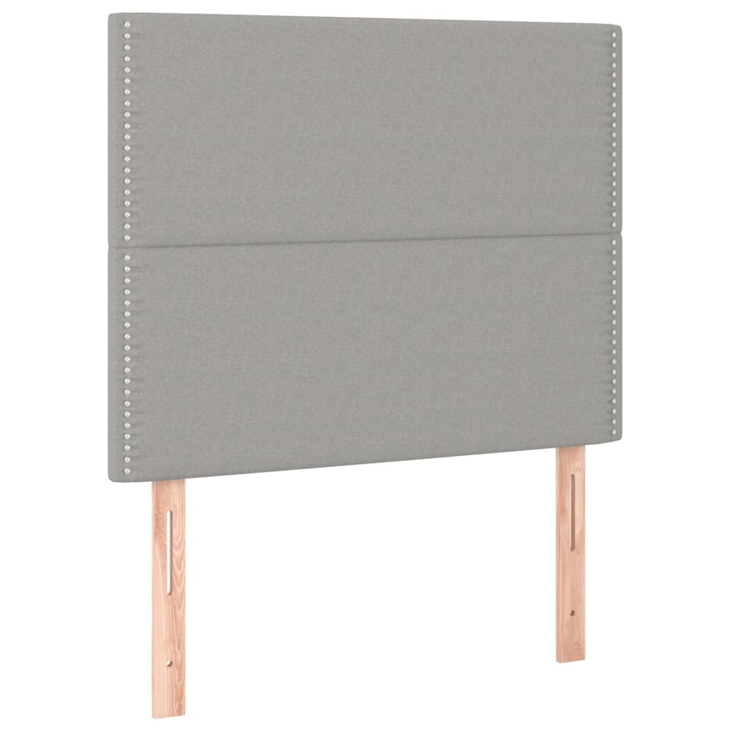 Estructura De Cama Con Cabecero De Tela Gris Claro 120x200 Cm / Vetonek_4