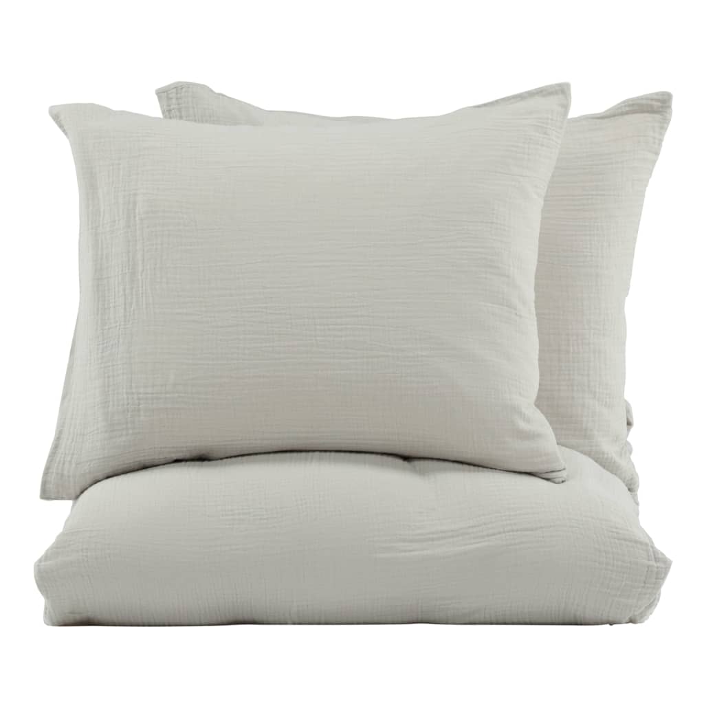 Venture Home Juego De Ropa De Cama Mila Algodón Gris Claro 220x240 Cm / Vetonek_0