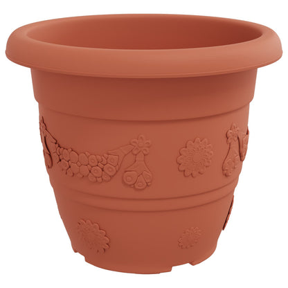 Macetas 6 Uds. Rojo Ladrillo Ø 34 X 28 Cm Plástico_5