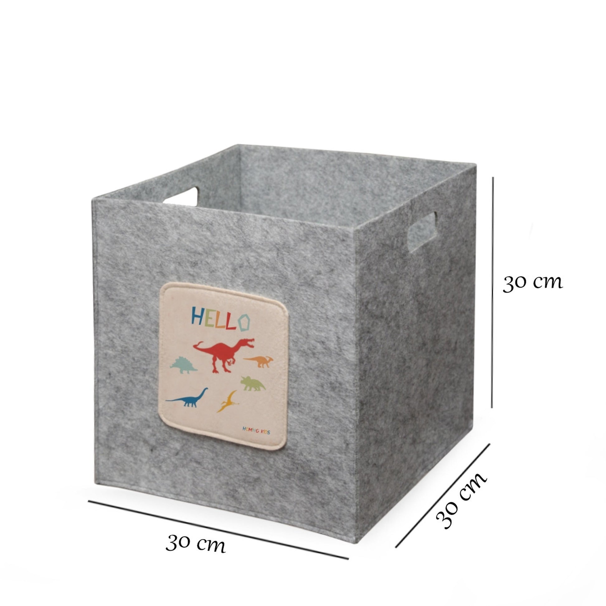 Caja Organizadora Infantil Con Asas Gris 30x30x30cm_1