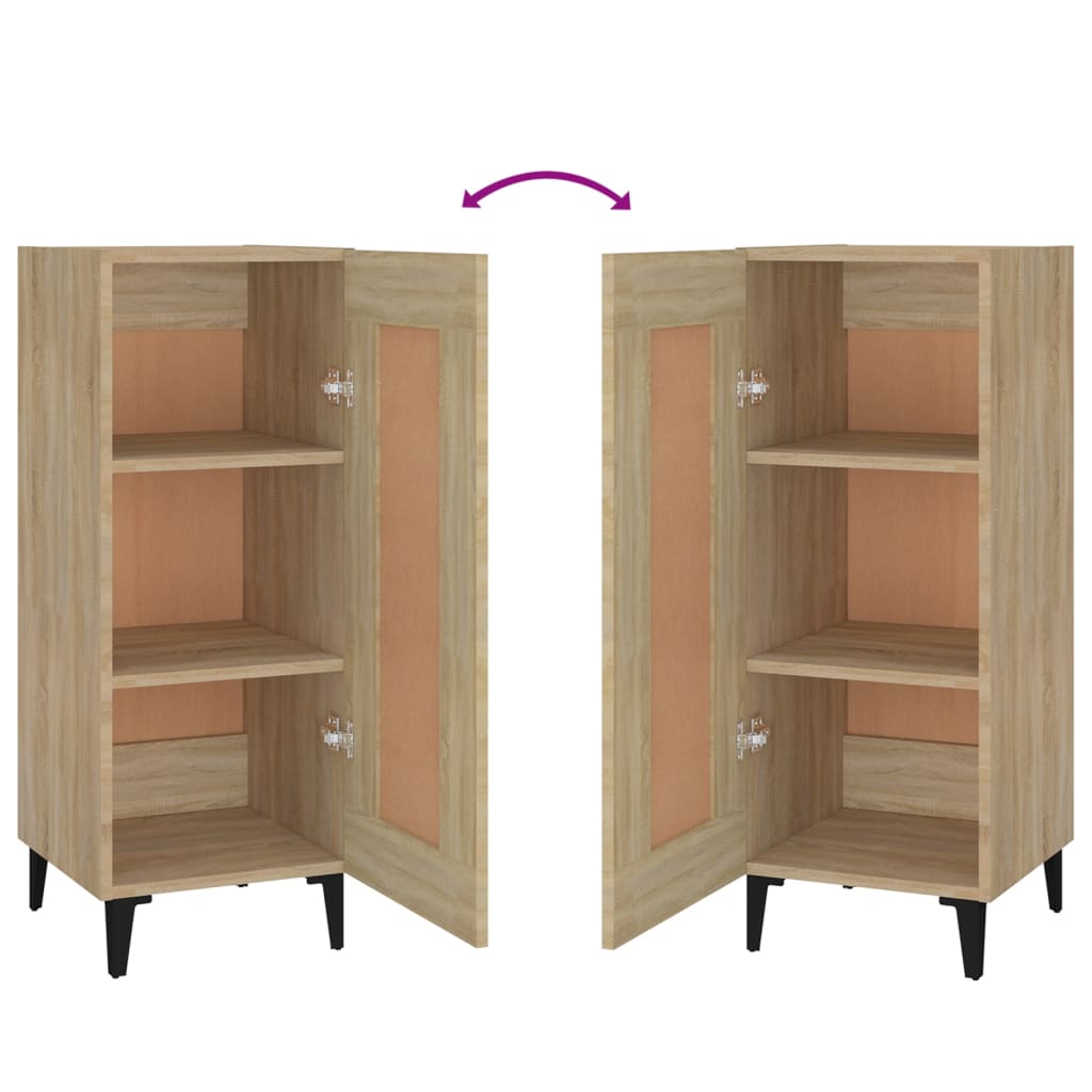 Aparador Madera Contrachapada Color Roble Sonoma 34,5x34x90 Cm / Vetonek_3