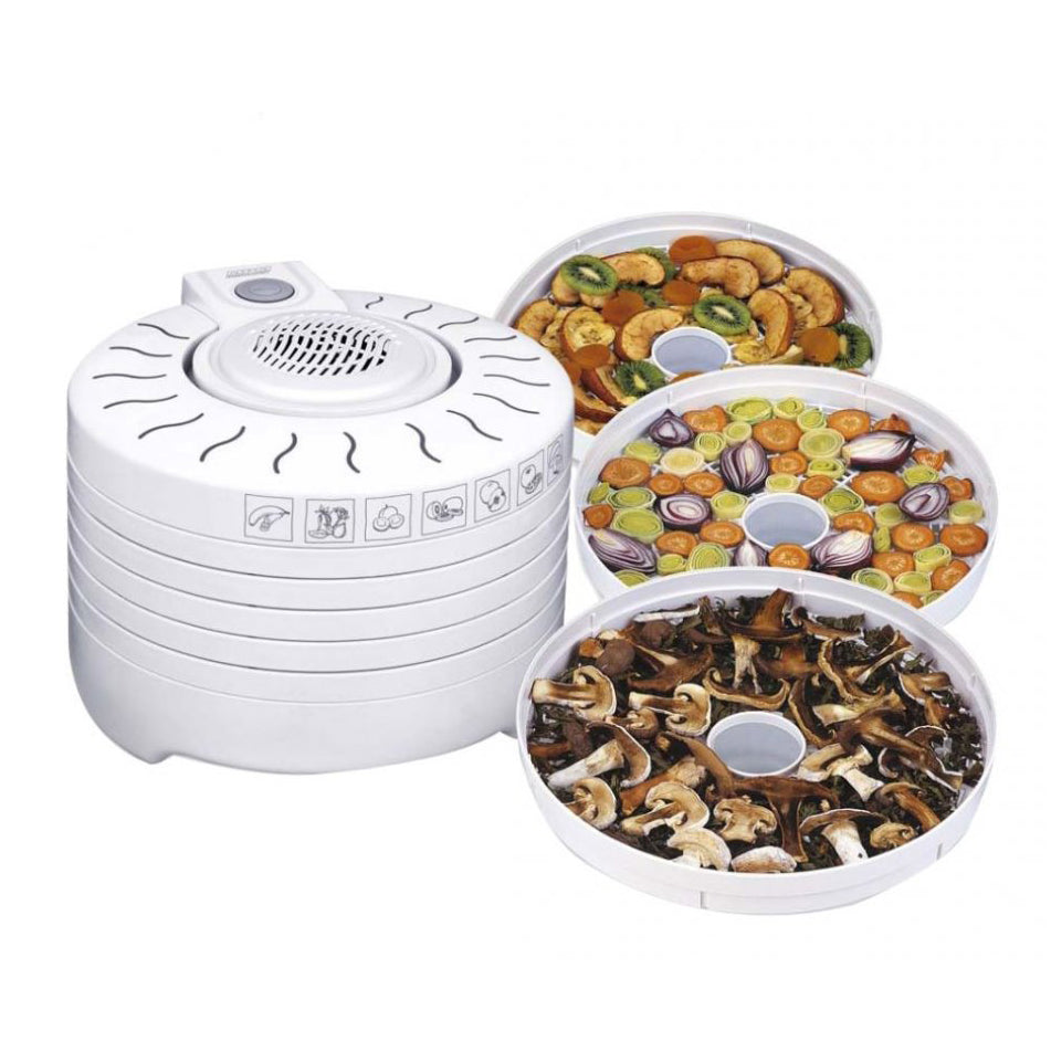 Deshidratador Alimentos, 5 Bandejas, Seca Frutas, Verduras, Carne, Hierbas, Sin Bpa Mpm Msg-01 Blanco_1