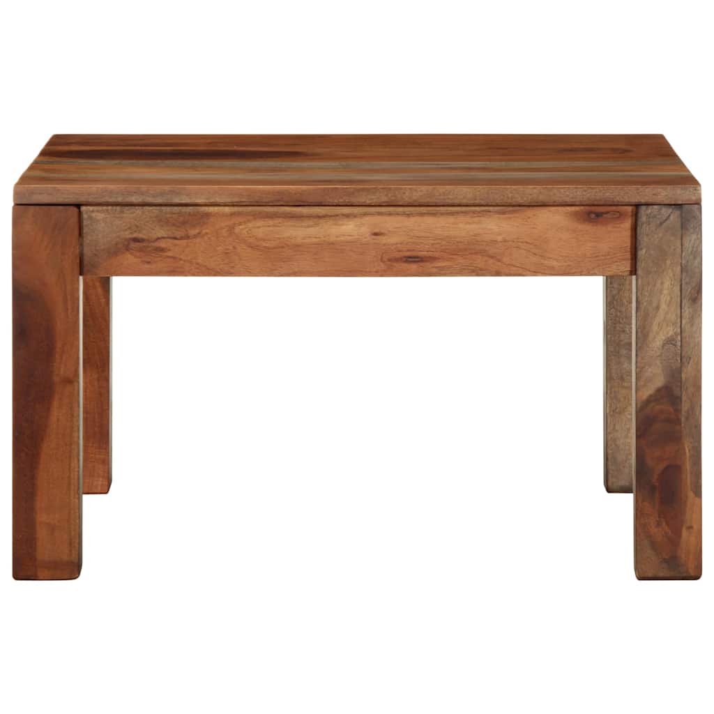 Mesa De Centro Madera Maciza De Acacia 60x60x35 Cm_0