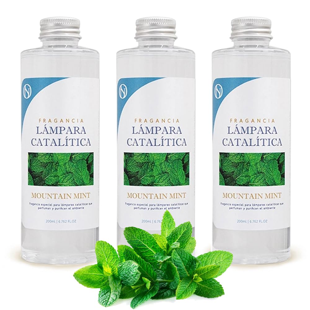 Pack 3x Fragancia Lámpara Catalítica 200ml: Aroma Mountain Mint - Disfruta Tu Aroma Favorito Durante Más Tiempo_0