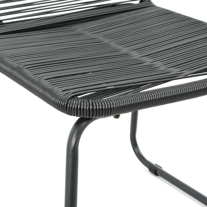 Vidaxl Set De Comedor De Jardín De 5 Piezas Pvc Ratán Negro Y Marrón_5