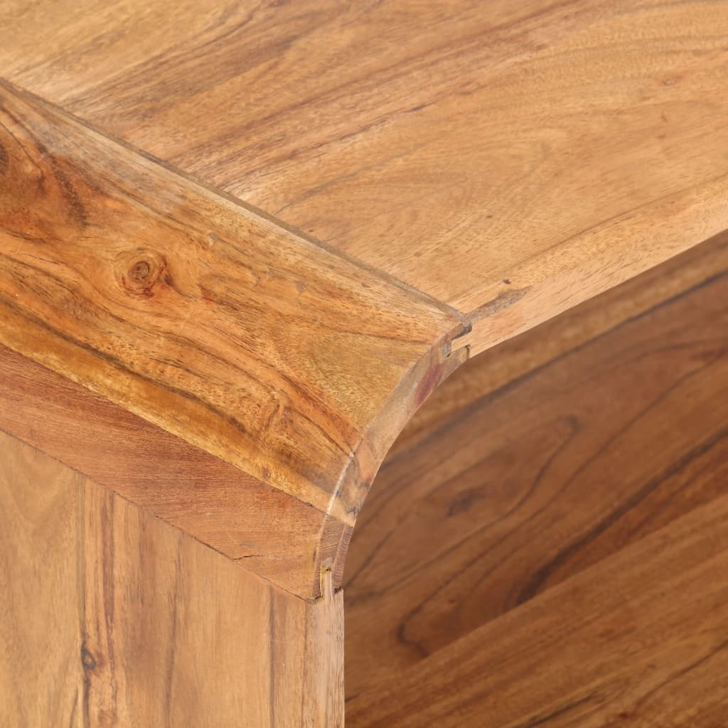 Mesa De Centro De Madera Maciza De Acacia 90x50x30 Cm_3