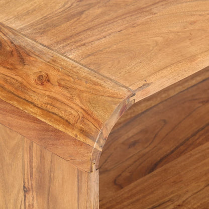 Mesa De Centro De Madera Maciza De Acacia 90x50x30 Cm_3