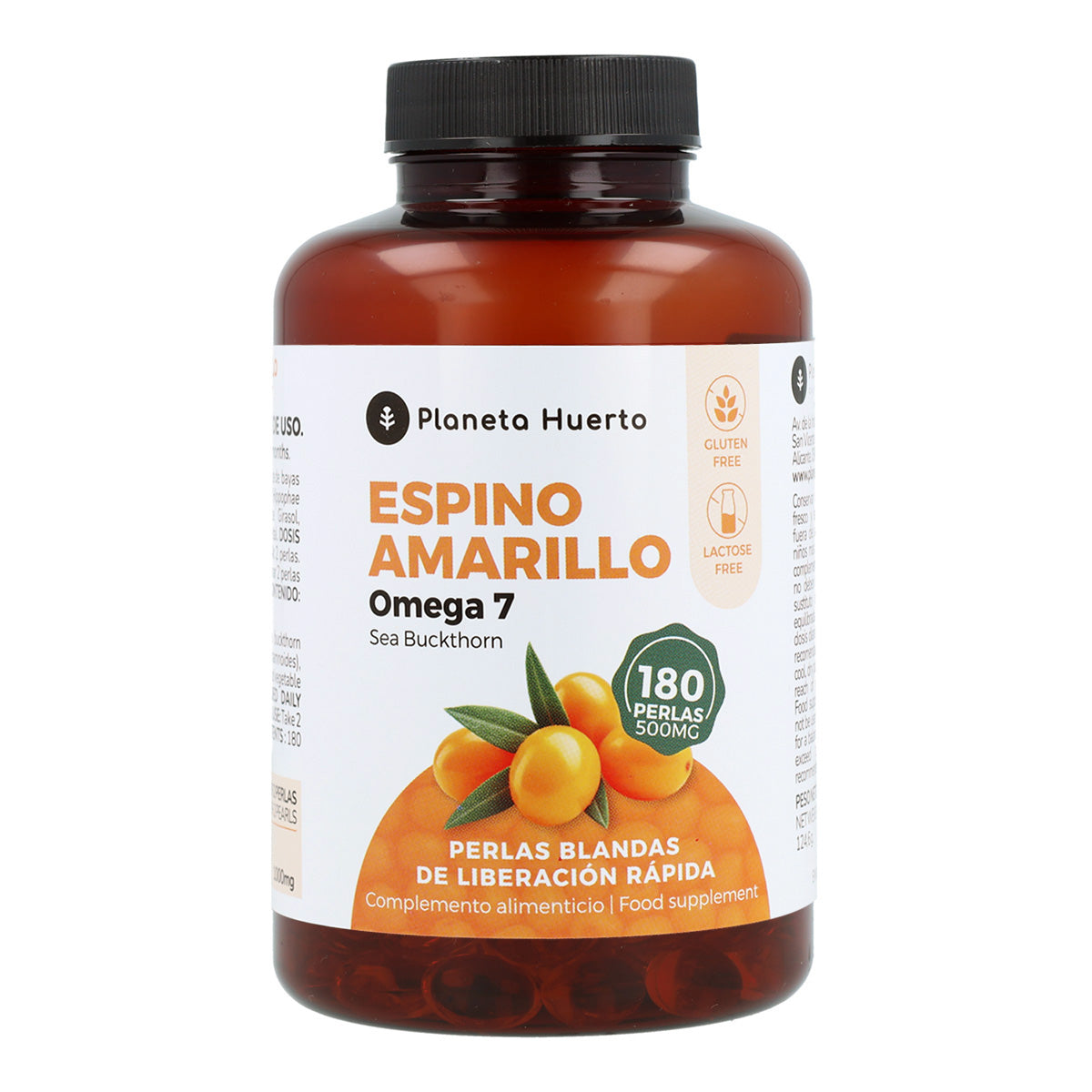 Pack 3x Omega 7 Espino Amarillo Planeta Huerto 180 Perlas