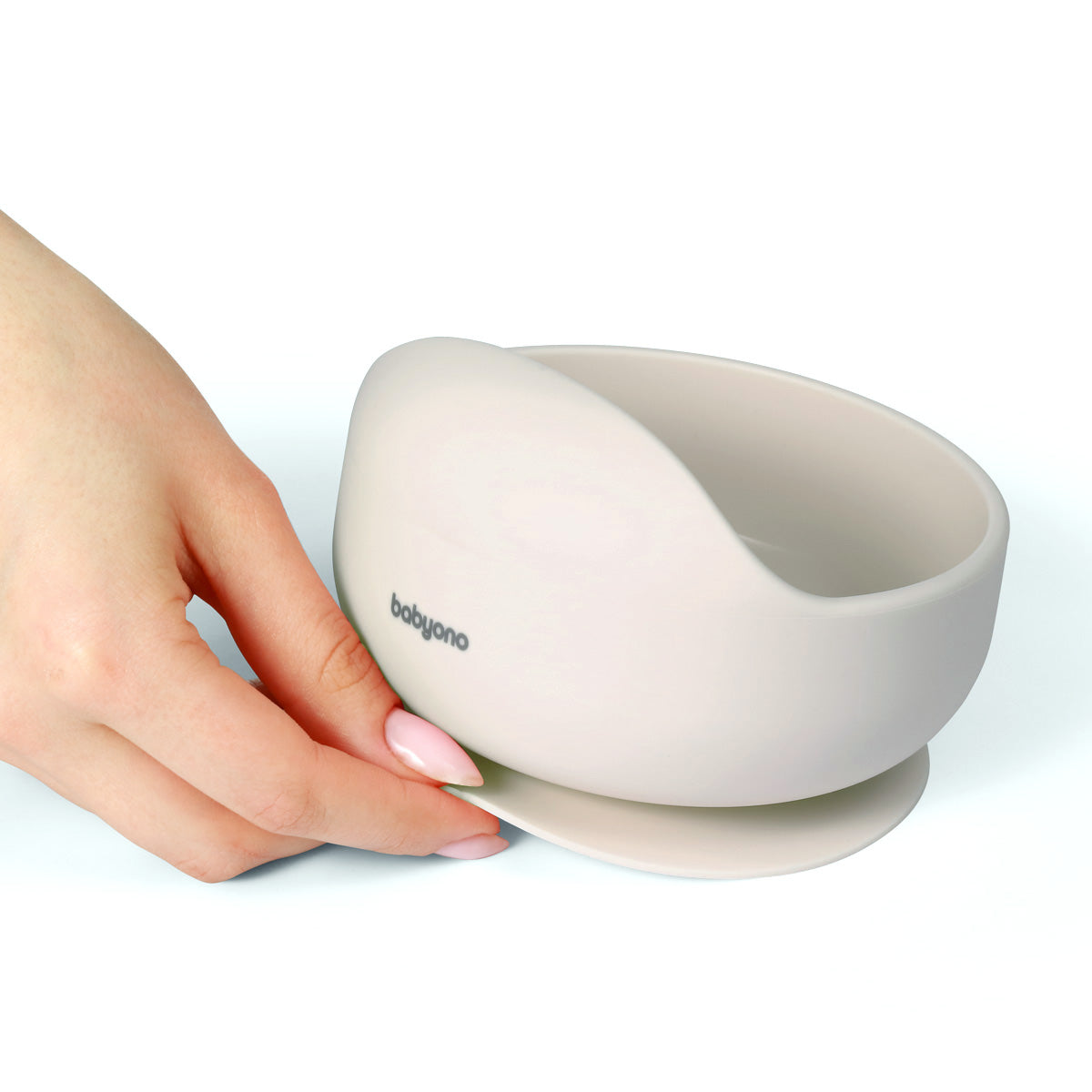 Bowl Silicona Con Ventosa Para Bebés Beige_0