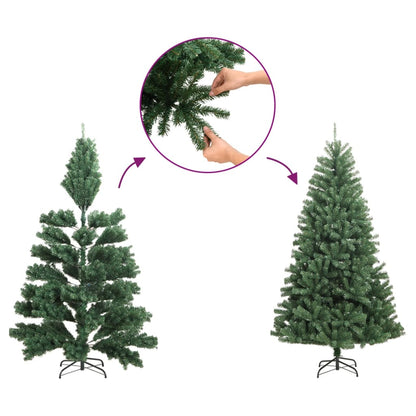 Vidaxl Árbol De Navidad Artificial Puntas Iridiscentes Pvc Verde 180cm_5