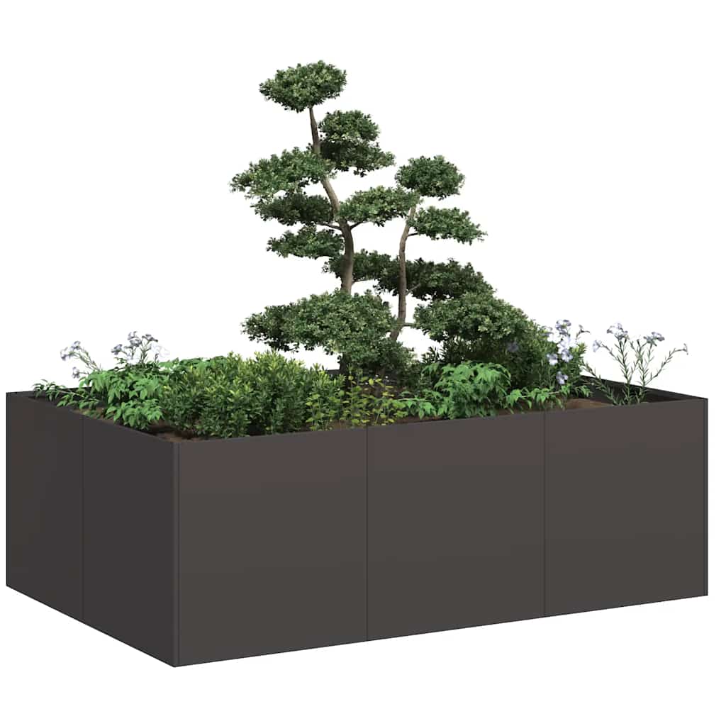 Jardinera De Acero Laminado En Frío Negro 120x80x40 Cm_1